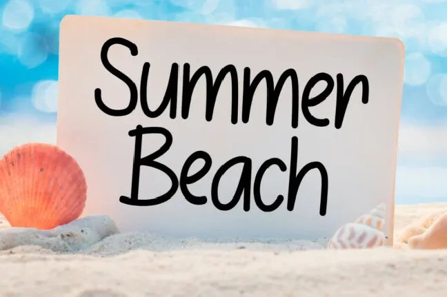 Summer Welcome Display font