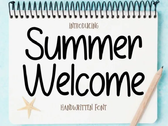 Summer Welcome Display font