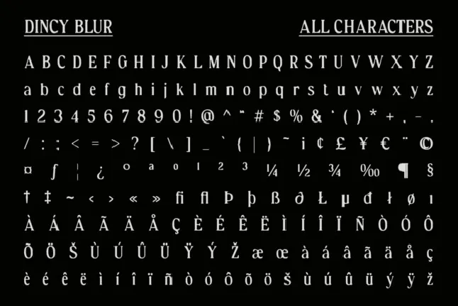 Dincy Blur font