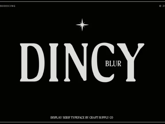 Dincy Blur font