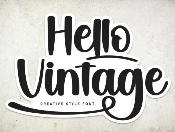 Hello Vintage Script font