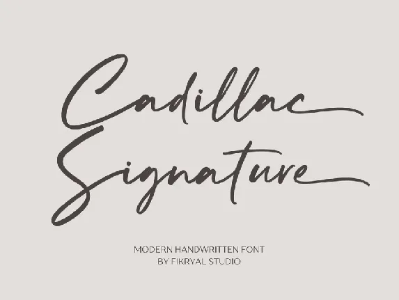 Cadillac Signature font