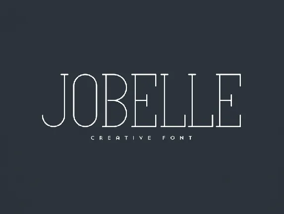 Jobelle font