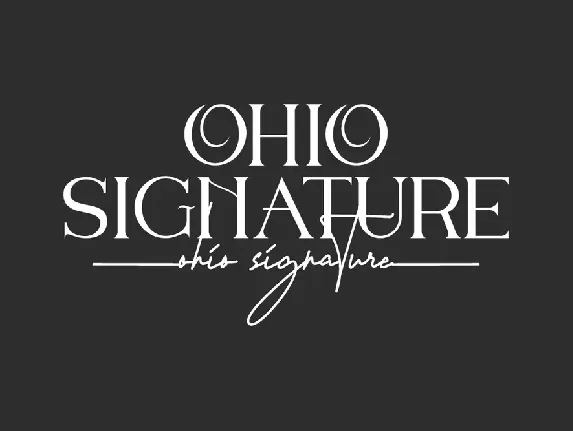 Ohio Signature Duo font