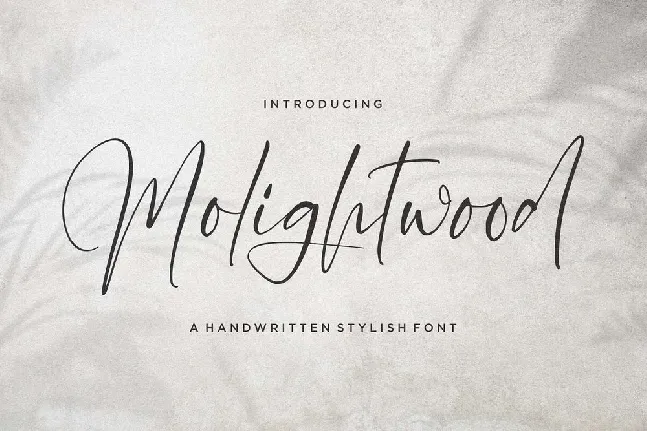 Molighwood font