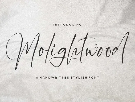 Molighwood font