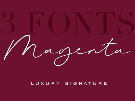 Magenta Signature font