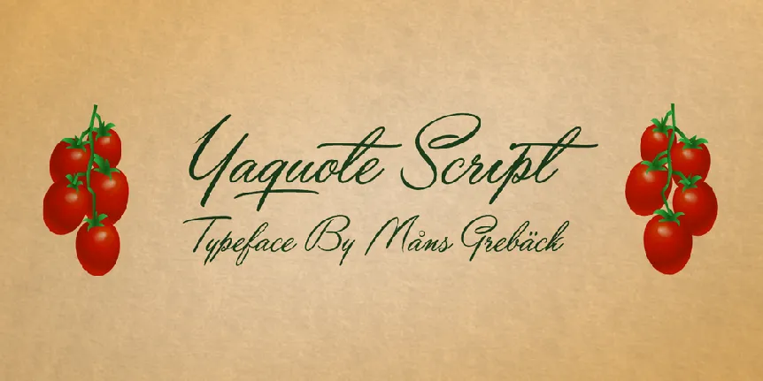 Yaquote Script font