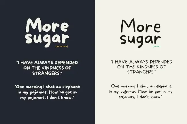 More Sugar font