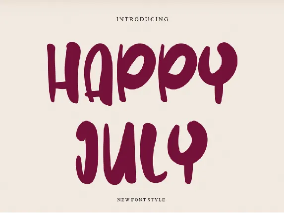 Happy July Display font