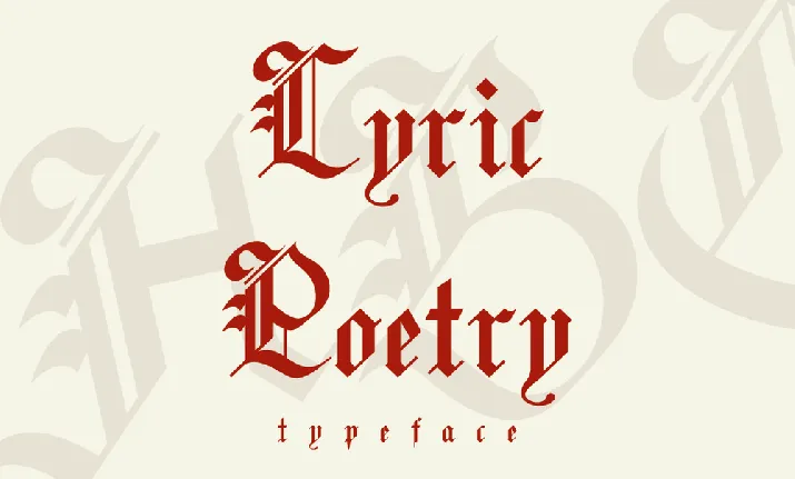 Lyric Poetry font