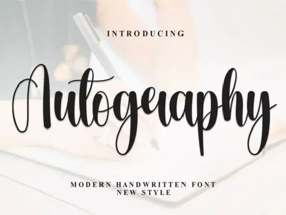 Autography Script Typeface font