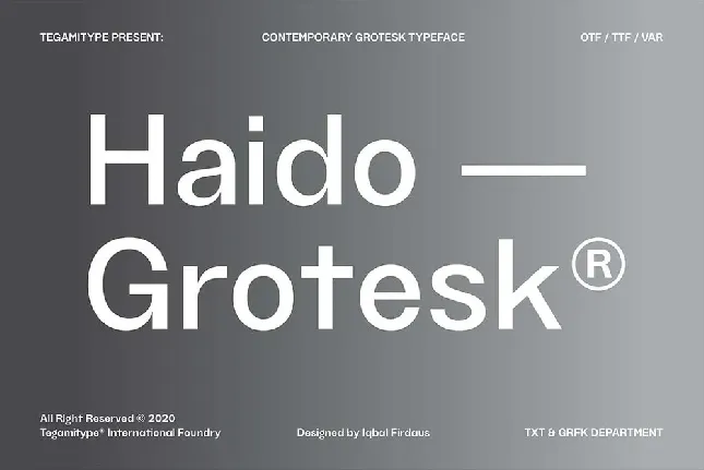 TG Haido Grotesk font