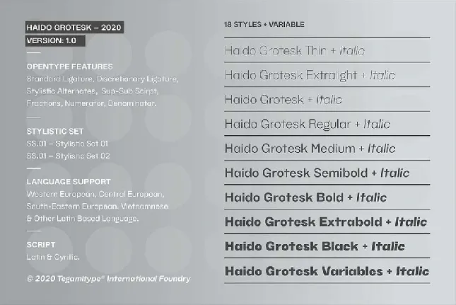 TG Haido Grotesk font