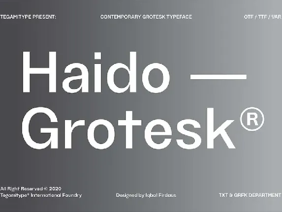 TG Haido Grotesk font