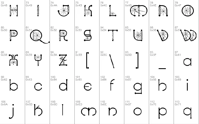 Kingthings Spirogyra font