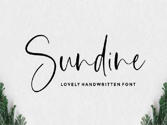 Sundine Lovely Handwritten font