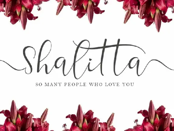 Shalitta Calligraphy font