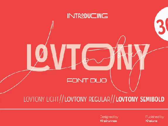 Lovtony font