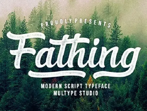 Fathing Calligraphy font