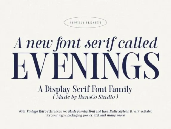 Evenings font