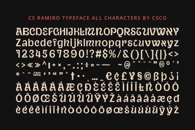 CS Ramiro font