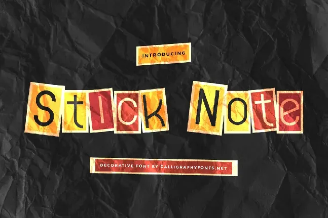 Stick Note Demo font