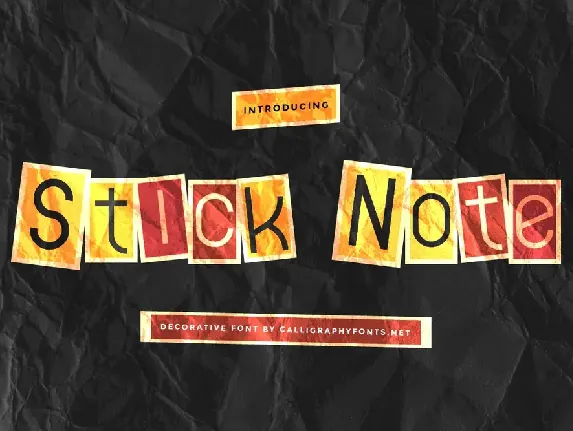 Stick Note Demo font