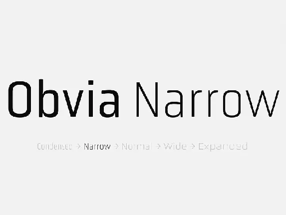 Obvia Narrow font