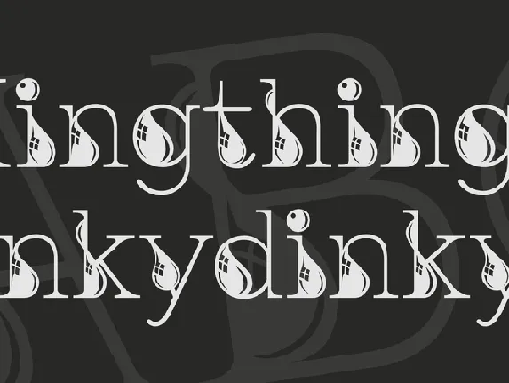 Kingthings Inkydinky font