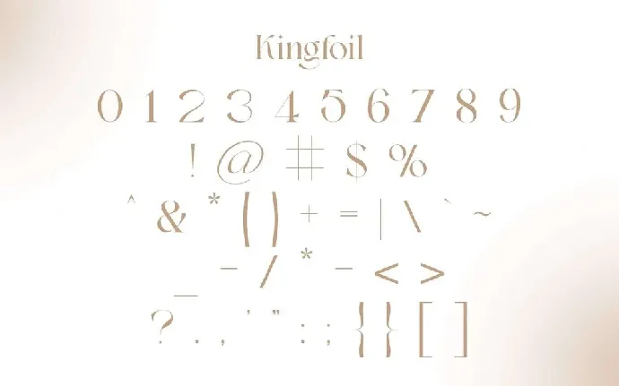 Kingfoil font