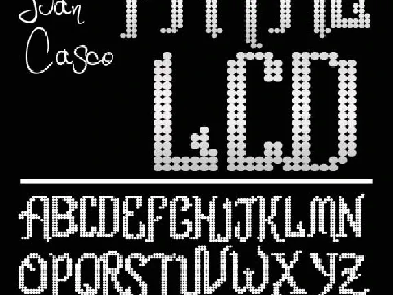 Romance fatal LCD font