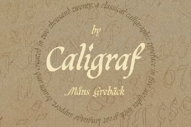 Caligraf Classical Calligraphy Script font