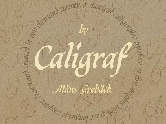 Caligraf Classical Calligraphy Script font