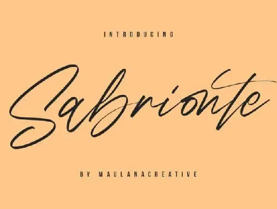 Sabrionte Script font