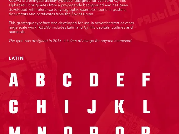 KULAG Typeface font