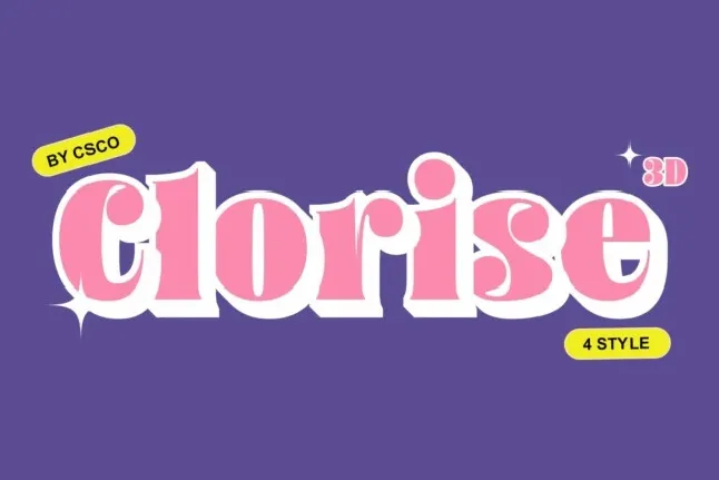 Clorise 3D font