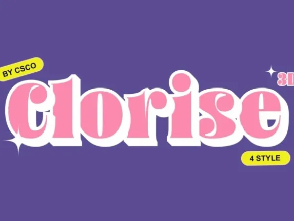 Clorise 3D font