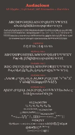 Audacious font