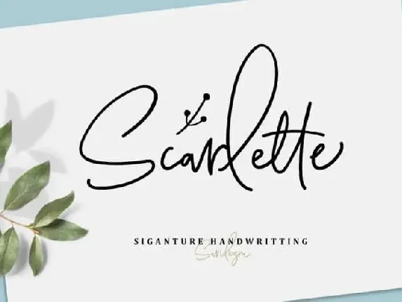 Scarlette Signature font