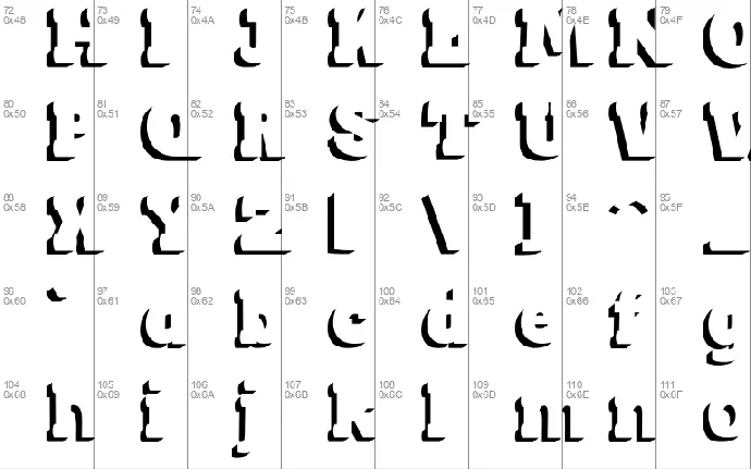 Broky font