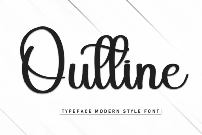 Outline Script font