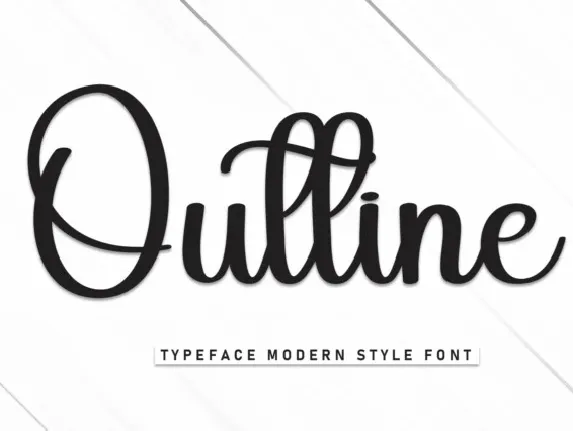 Outline Script font