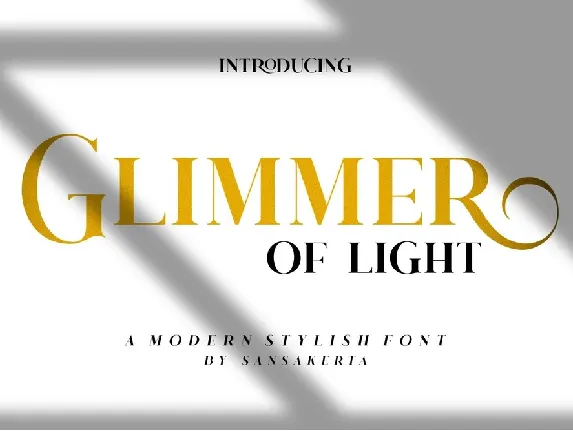 Glimmer of Light font