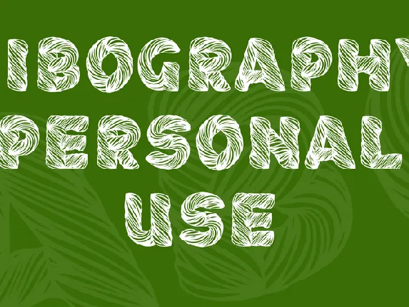 Fibography Personal Use font