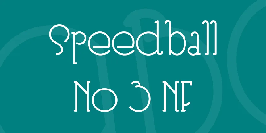 Speedball No 3 NF font