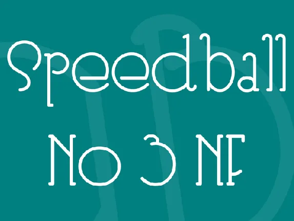 Speedball No 3 NF font