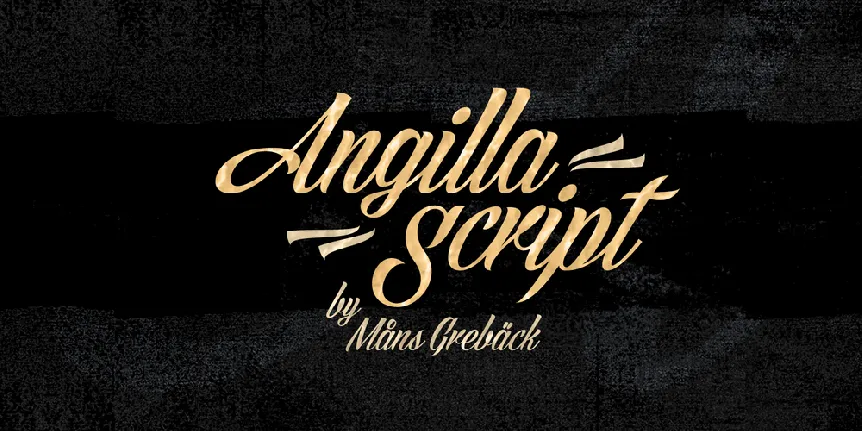 Angilla Script PERSONAL USE font