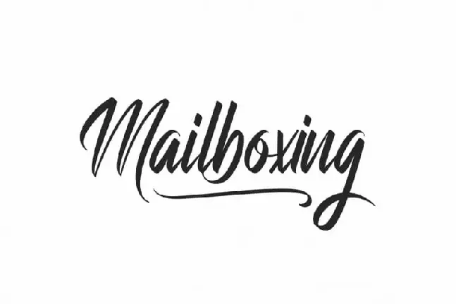 Mailboxing Brush font