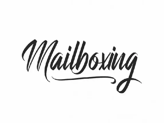 Mailboxing Brush font